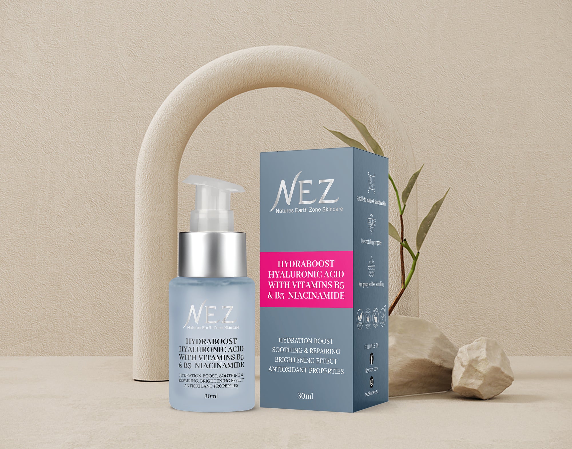 HydraBoost Hyaluronic Acid with Vitamins  B3 and B5